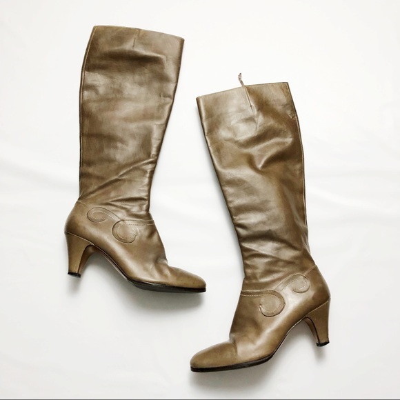 Salvatore Ferragamo Shoes - Ferragamo Vintage Leather Riding Boots